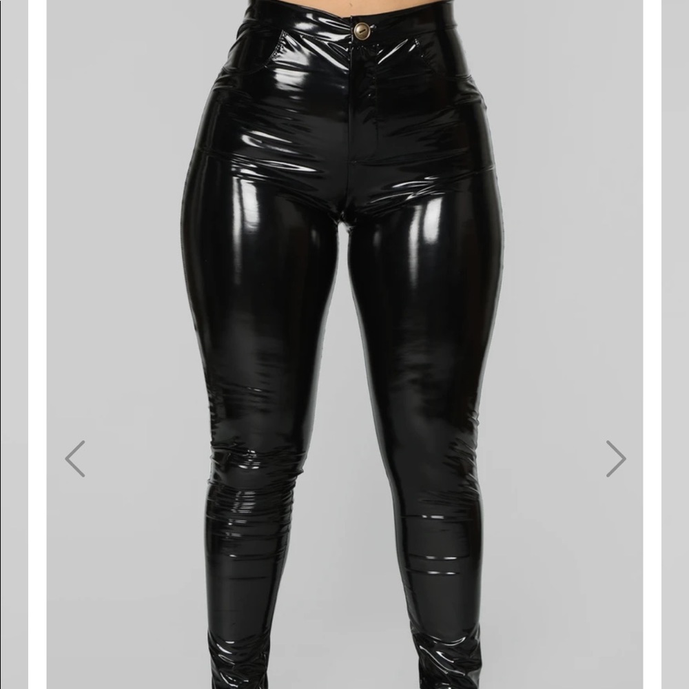 NWT Fashion Nova Spray On Vinyl Pants.